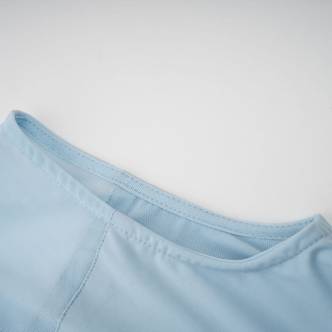 Amora™ Abito Maxi Plissettato Asimmetrico Blu