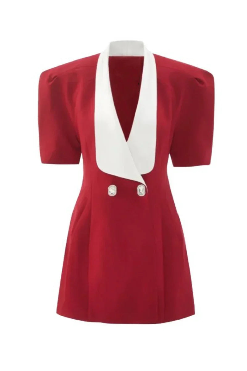 Amora™ Mini Abito Scollo a V Schiena Scoperta con Fiocco