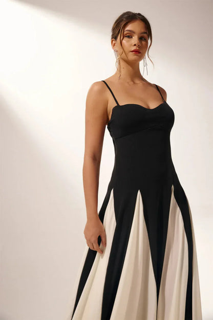 Amora™ Abito Slip Lungo Color Block