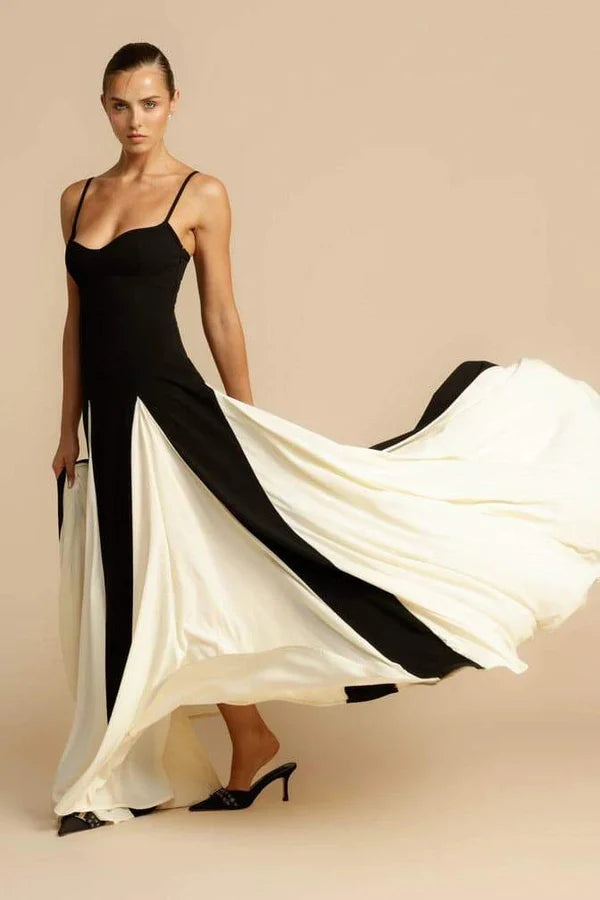 Amora™ Abito Slip Lungo Color Block