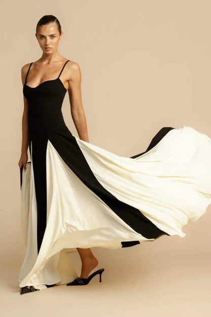 Amora™ Abito Slip Lungo Color Block