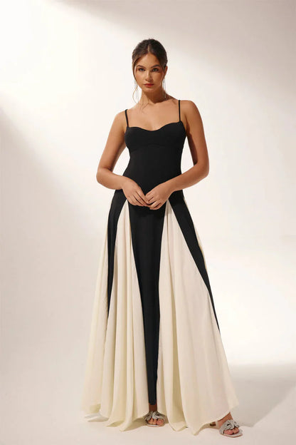 Amora™ Abito Slip Lungo Color Block